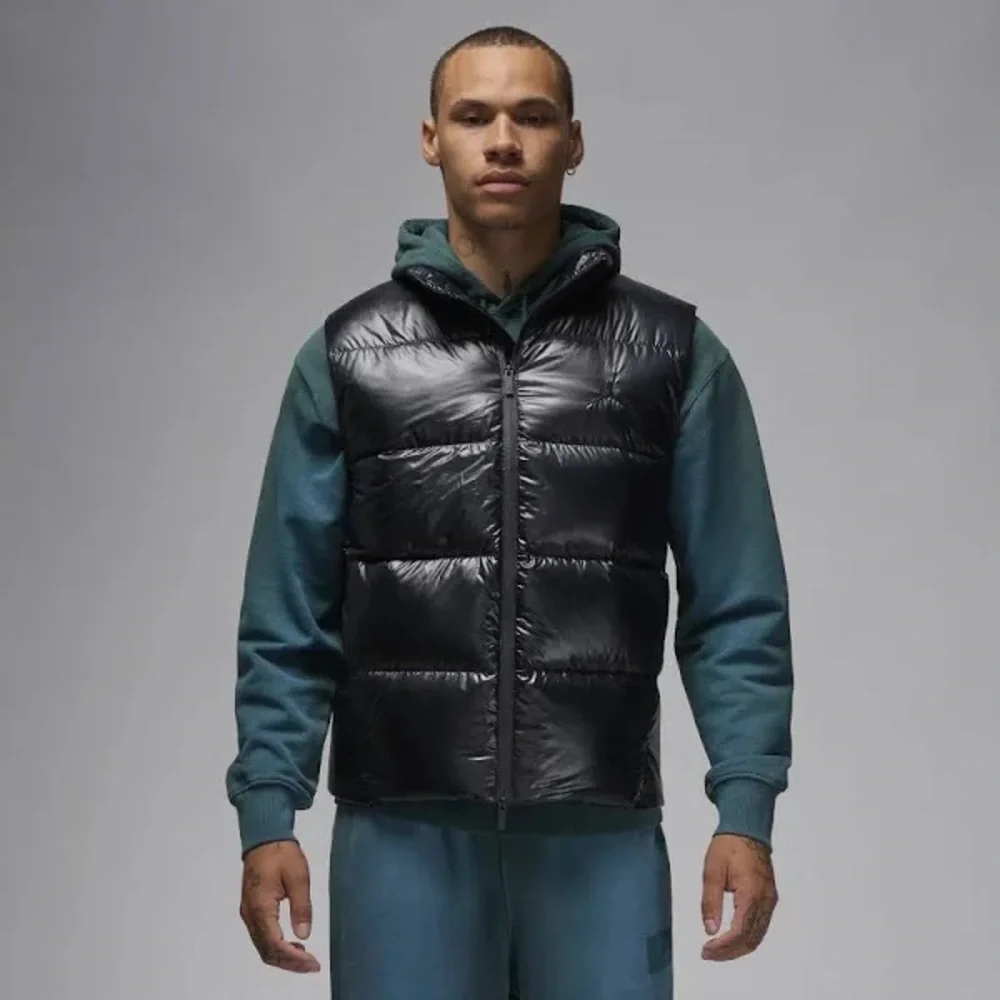 NWT Nike Therma Fit Air Jordan Flight Down Puffer Vest Black Mens FV7273-010‎